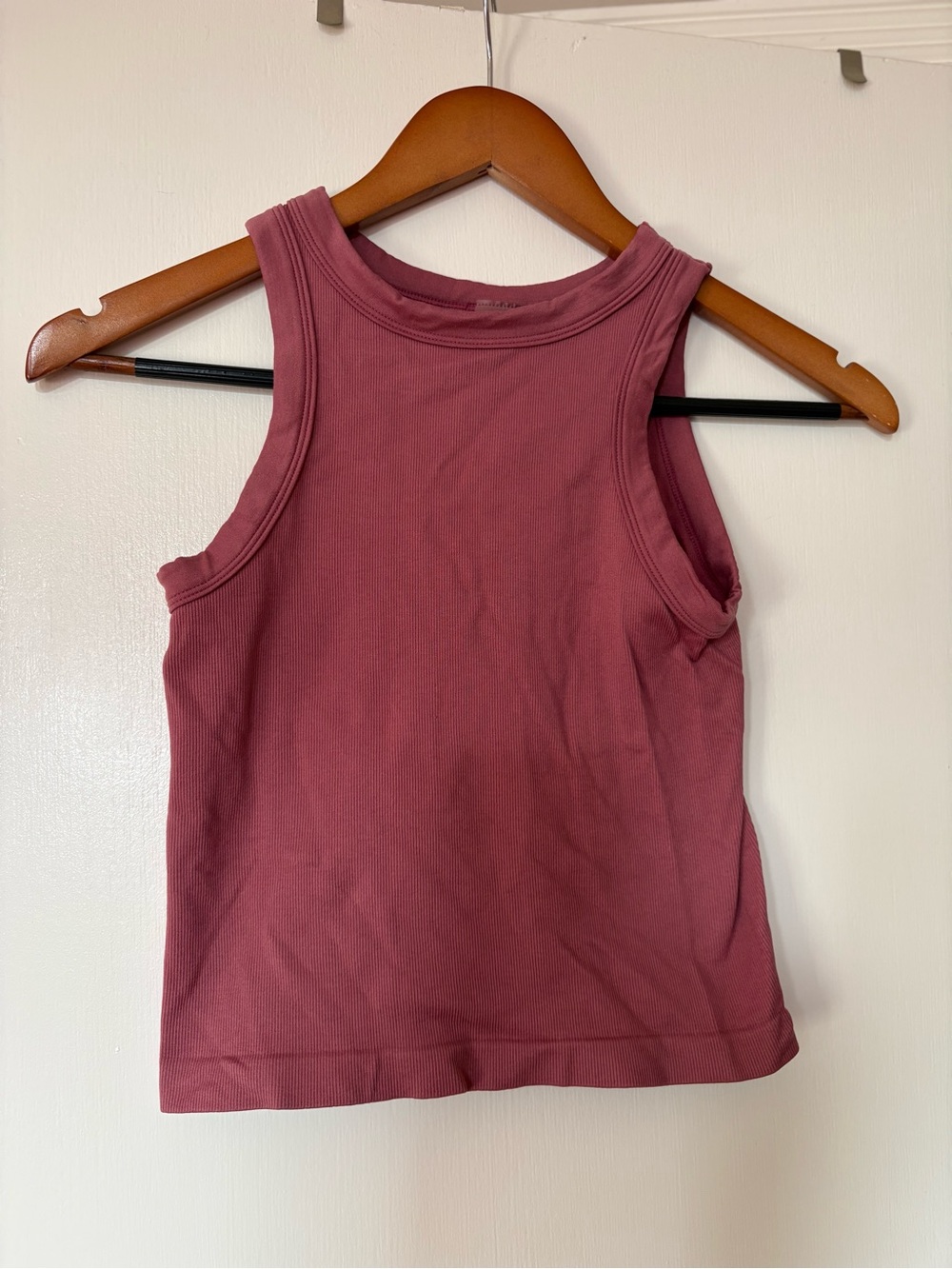 Sleeveless Ribbed Tank Top - Dusty Rose